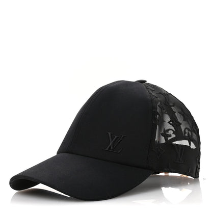 Louis Vuitton Monogram Mesh Cotton Cap M Black 1 of 12