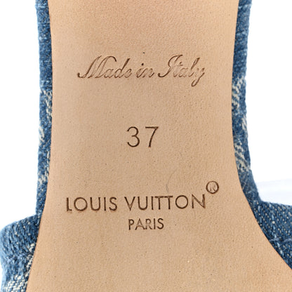 Louis Vuitton LV X TM Monogram Denim Cerises Lily Mules 37 Blue 8 of 10