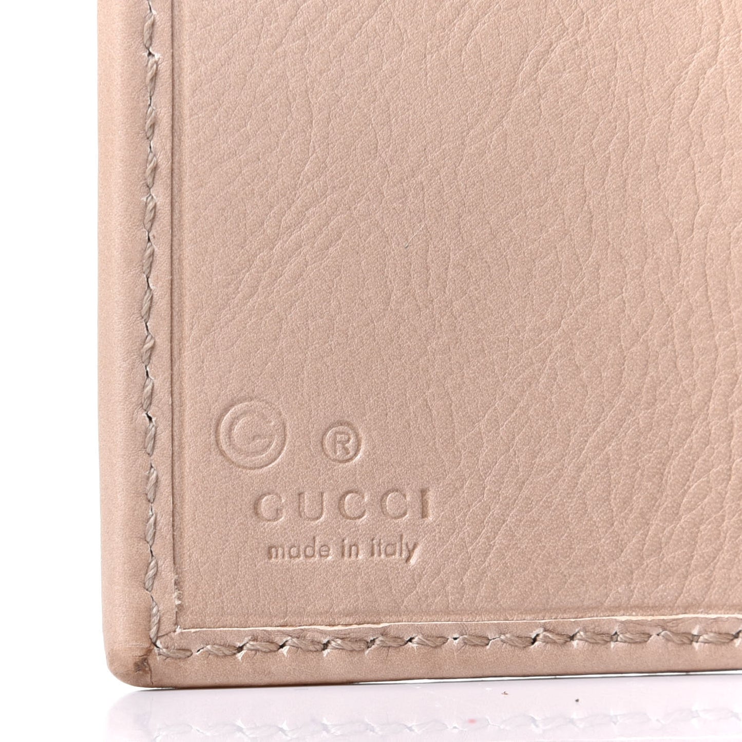 Calfskin Continental Flap Wallet Beige