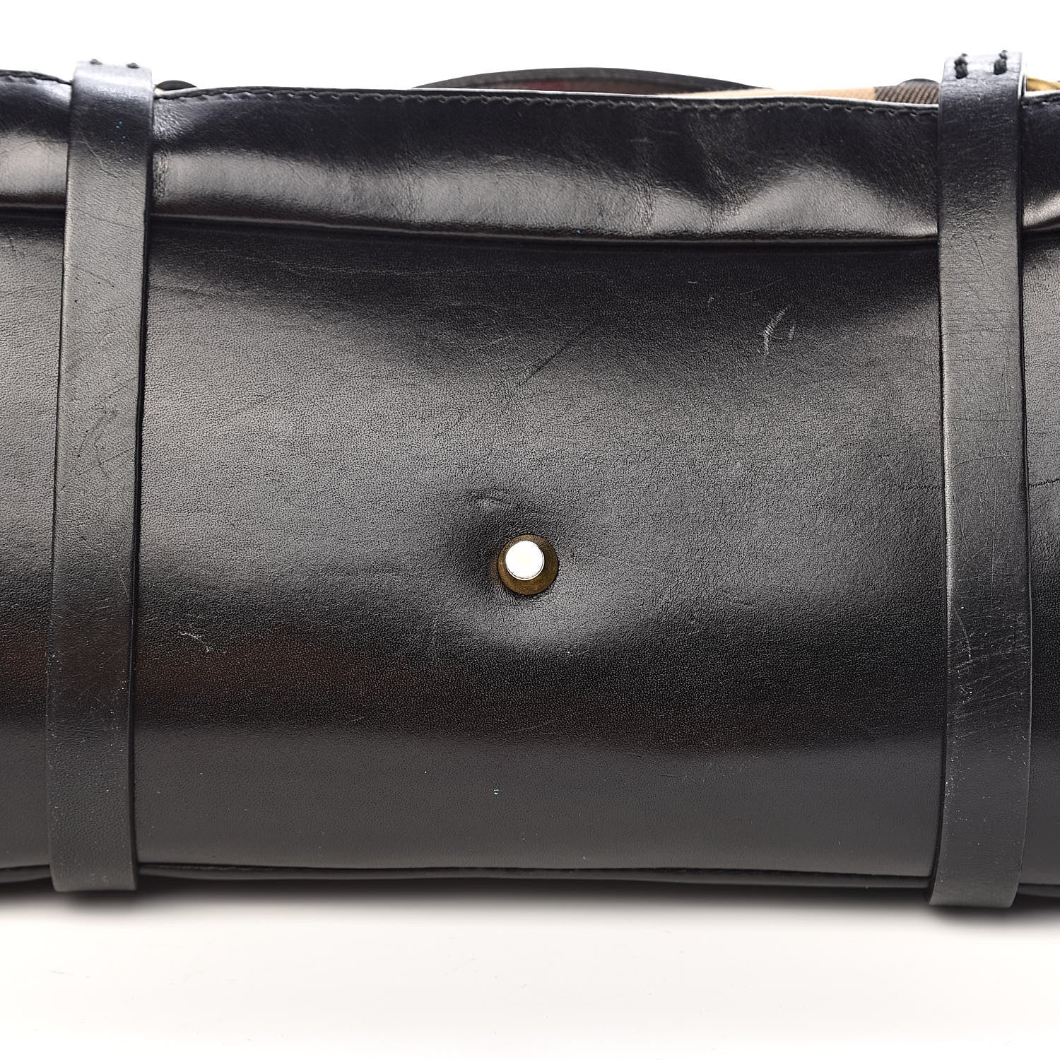 Burberry House Check Bridle Calfskin Kent Bag Black 19 of 20