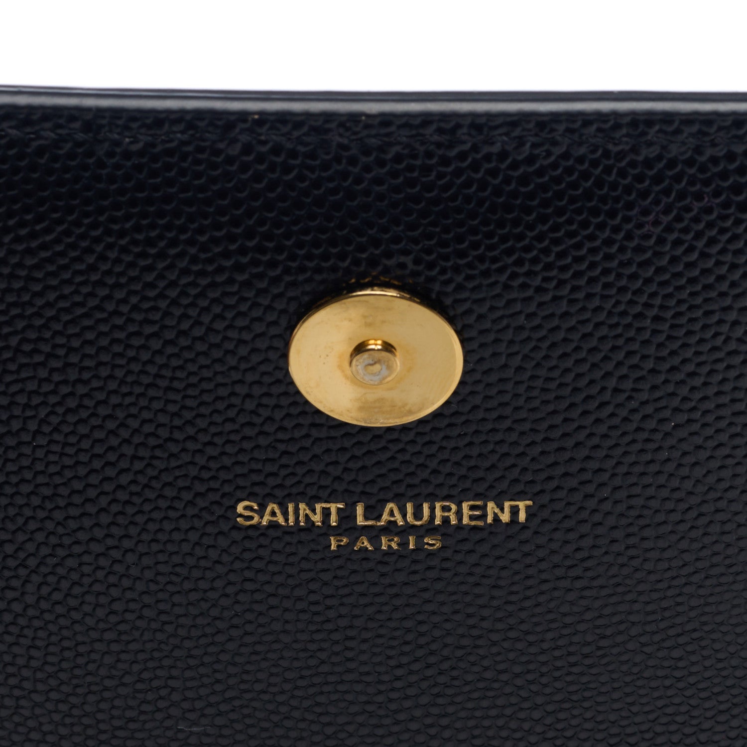 Saint Laurent Grain De Poudre Monogram Cassandre Clutch Black 6 of 6
