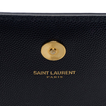 Saint Laurent Grain De Poudre Monogram Cassandre Clutch Black 6 of 6