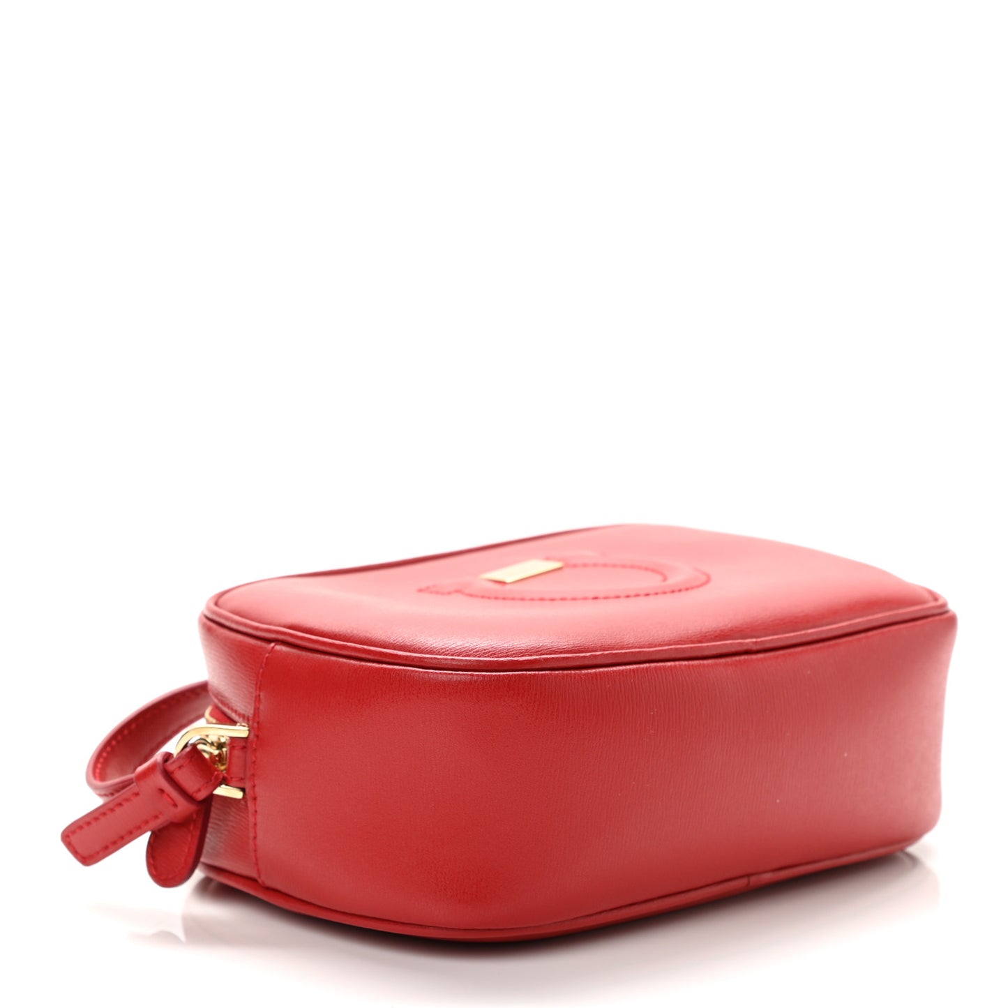 Calfskin City Goncho Crossbody Camera Bag Red