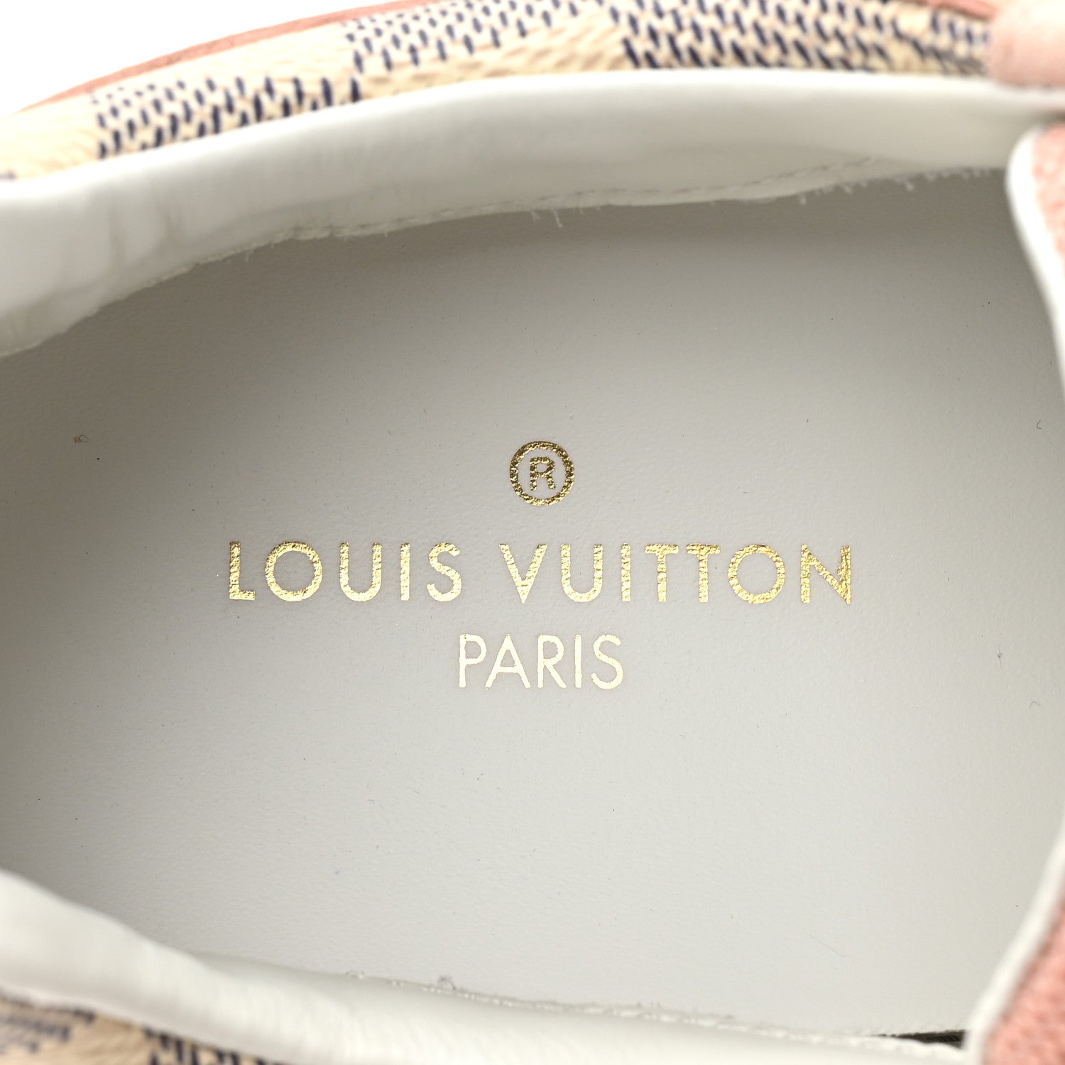 Louis Vuitton Suede Damier Azur Run Away Sneakers 36 Pink 8 of 10