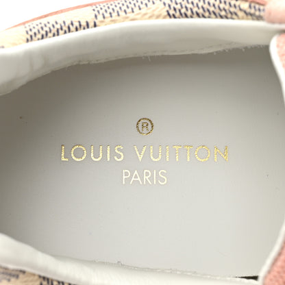 Louis Vuitton Suede Damier Azur Run Away Sneakers 36 Pink 8 of 10