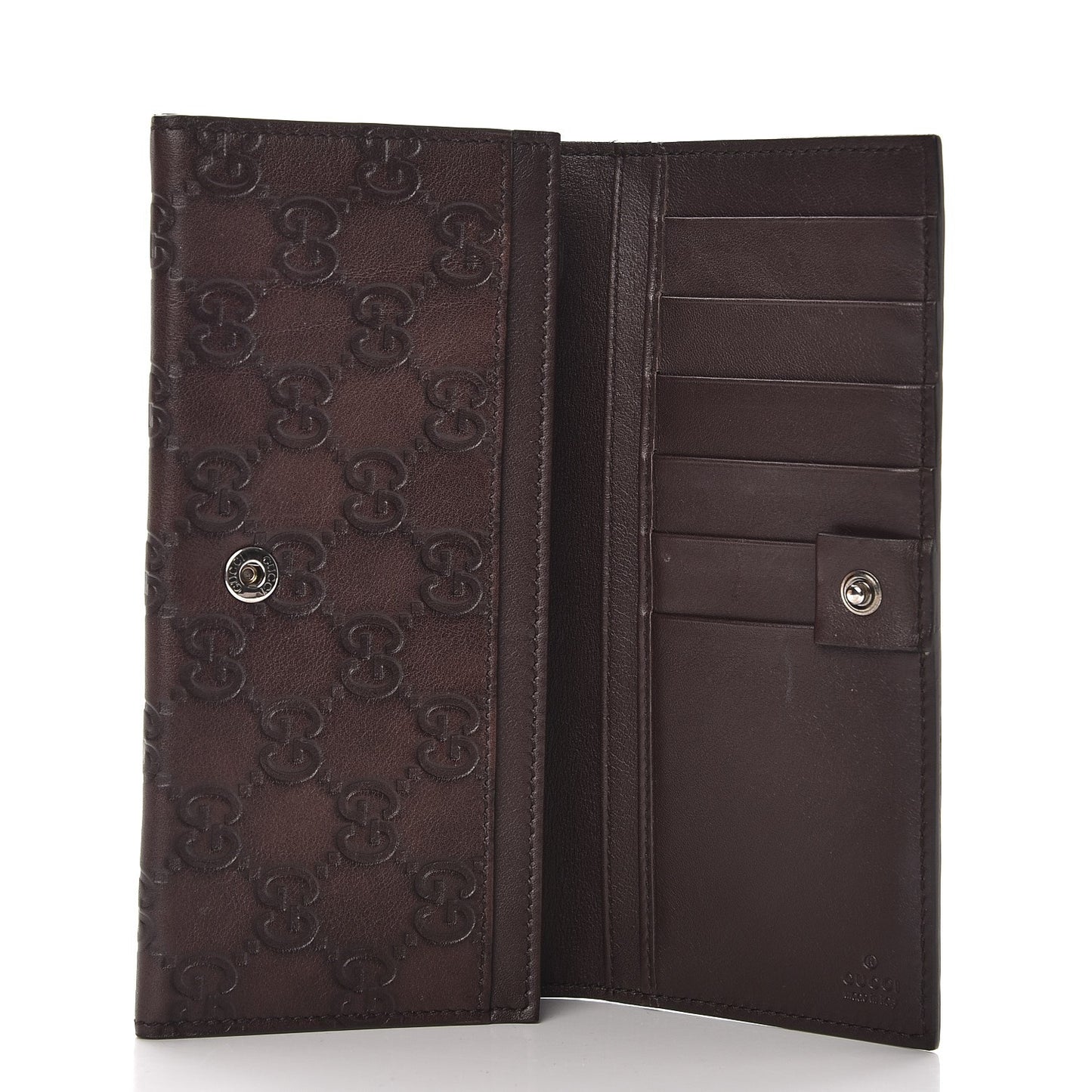 Guccissima Continental Wallet Dark Brown
