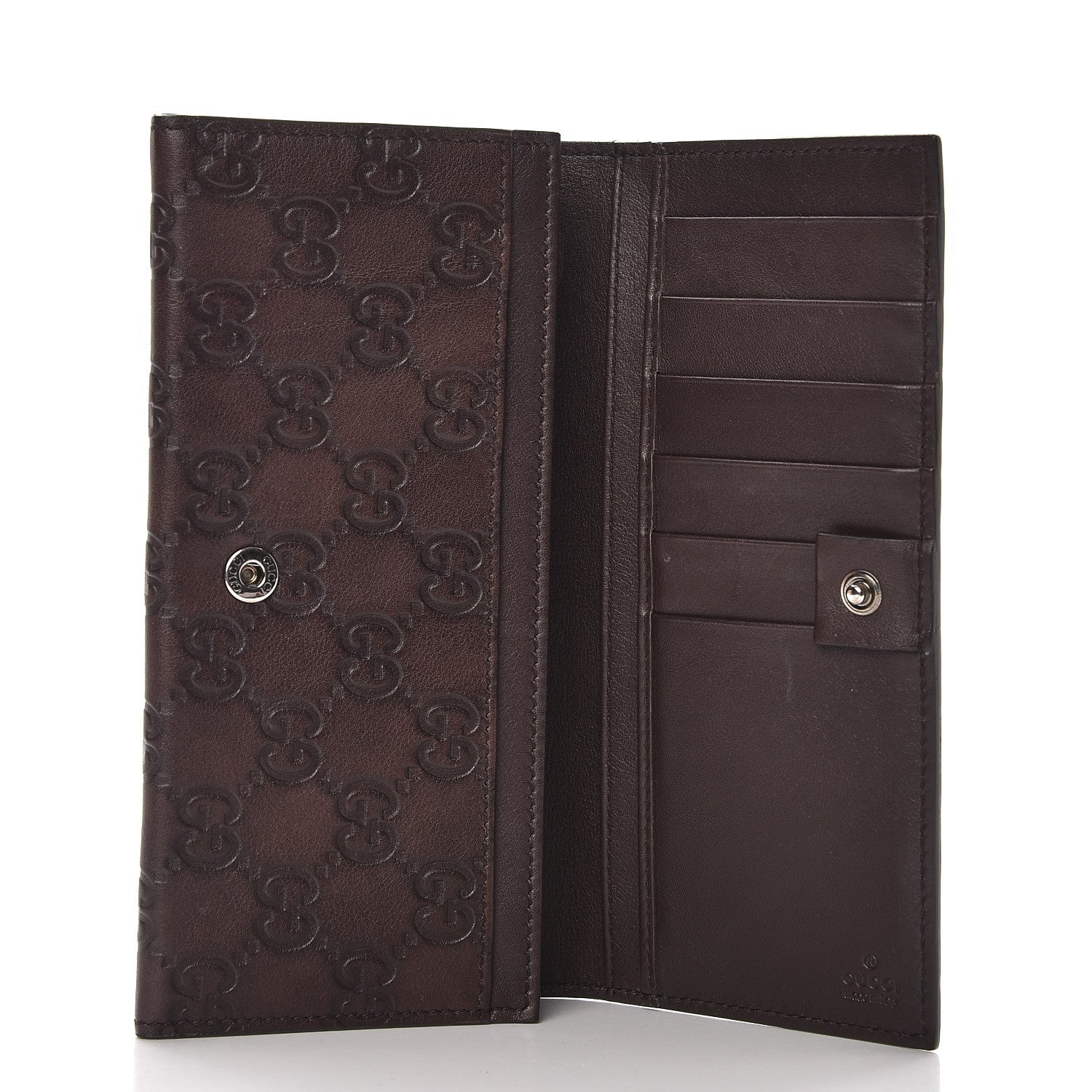 Gucci Guccissima Continental Wallet Dark Brown 5 of 8