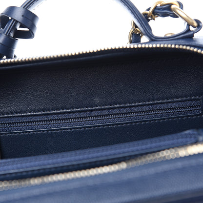 Chanel Caviar Quilted Medium CC Filigree Vanity Case Navy 6 of 9