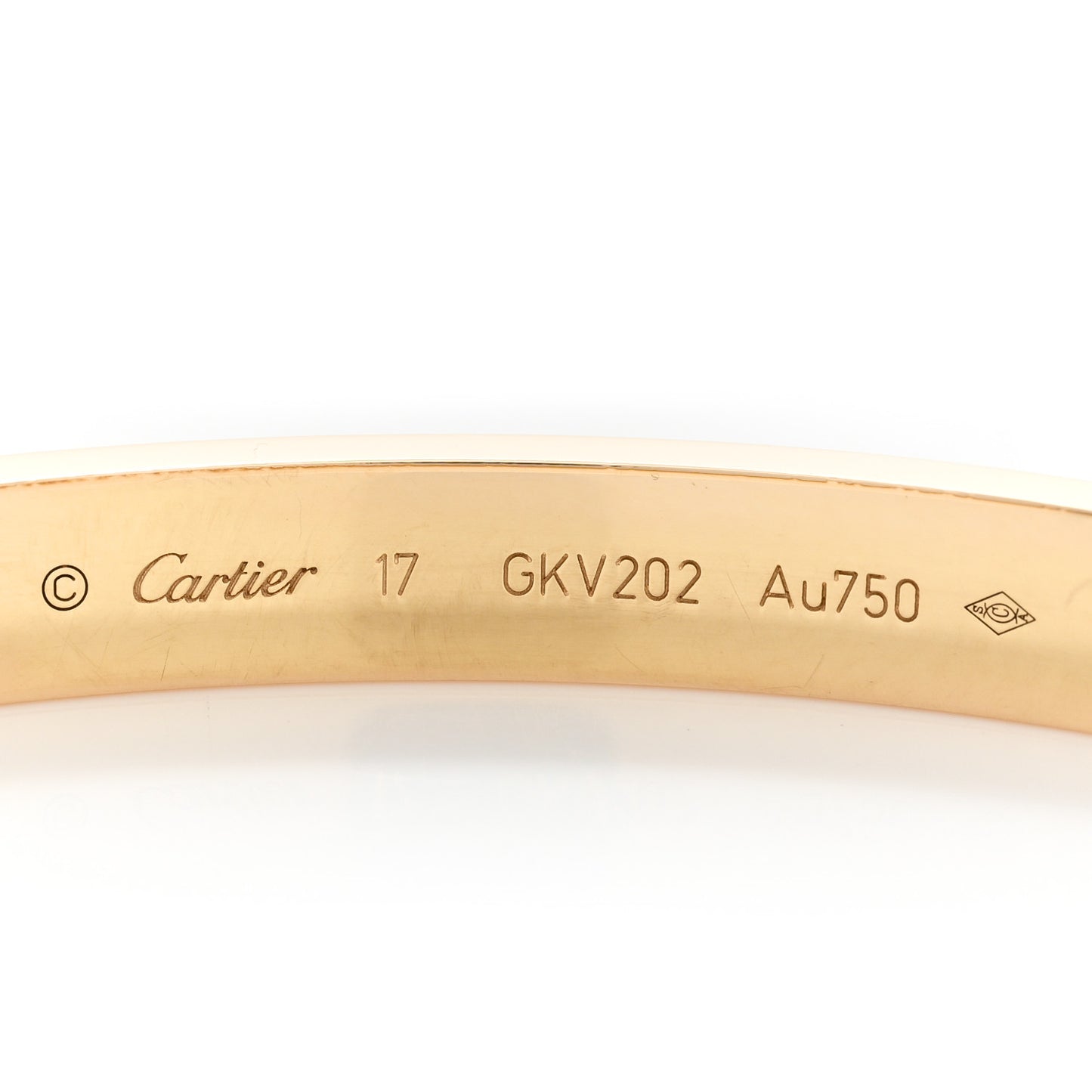 18K Yellow Gold LOVE Bracelet 17