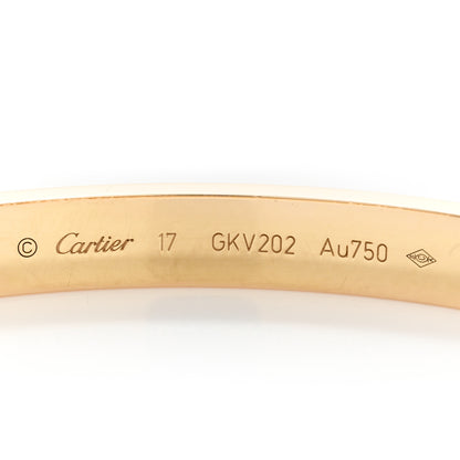 Cartier 18K Yellow Gold LOVE Bracelet 17 3 of 5