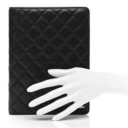 Chanel Lambskin Quilted Large Agenda Cover Black 2 of 7