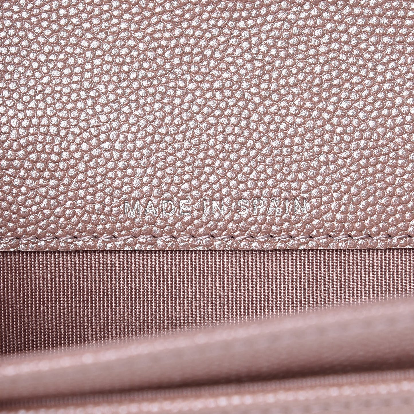 Metallic Caviar Chevron Quilted Vintage Mademoiselle Card Holder Pink