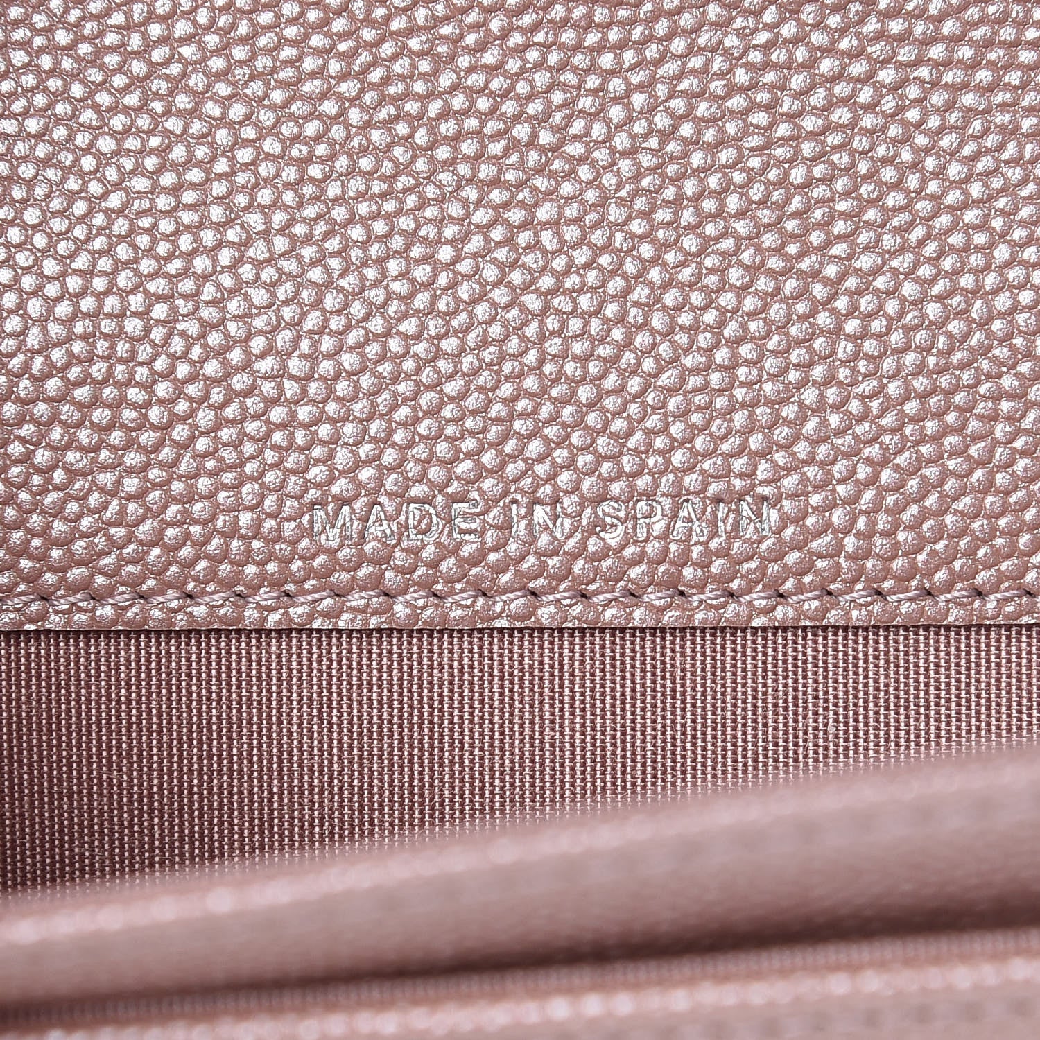 Chanel Metallic Caviar Chevron Quilted Vintage Mademoiselle Card Holder Pink 8 of 9
