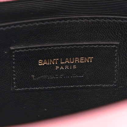 Saint Laurent Grain De Poudre Small Monogram Kate Satchel Dark Rose 6 of 12