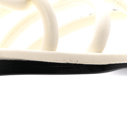 Louis Vuitton Lambskin Nova Flat Sandals 38.5 White 12 of 12