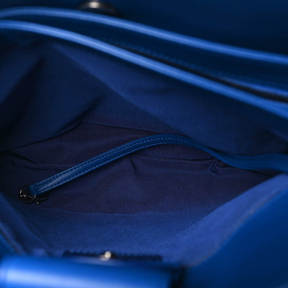 Chanel Lambskin Quilted Shopping Tote Blue 6 of 11