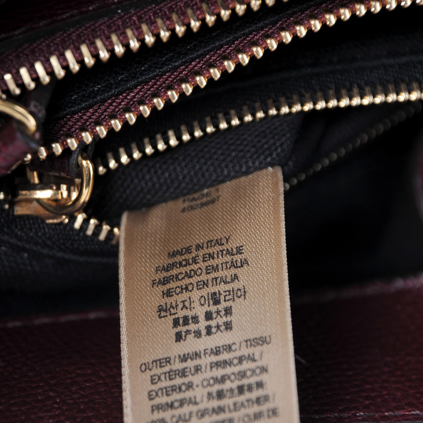 Grainy Calfskin House Check Medium Banner Tote Mahogany Red