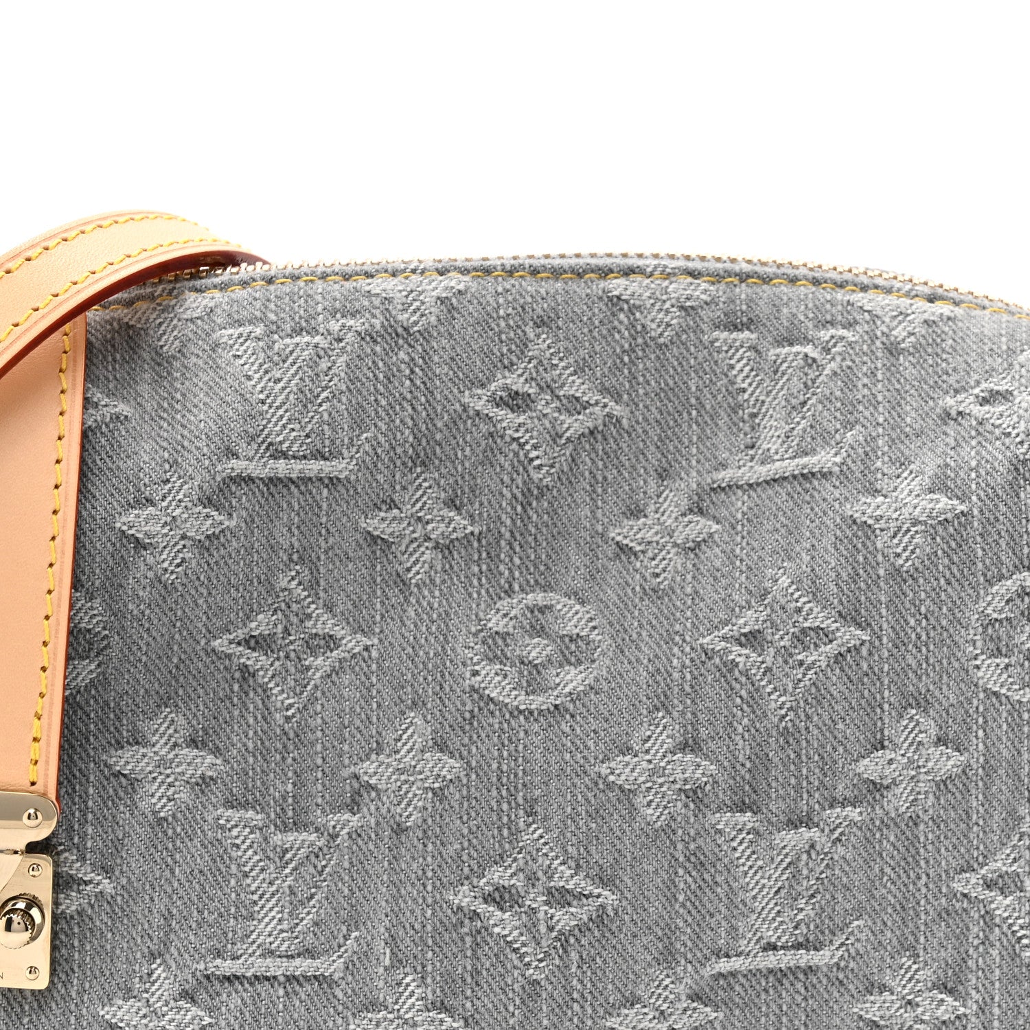 Louis Vuitton Denim Monogram Side Trunk MM Washed Gray 7 of 9