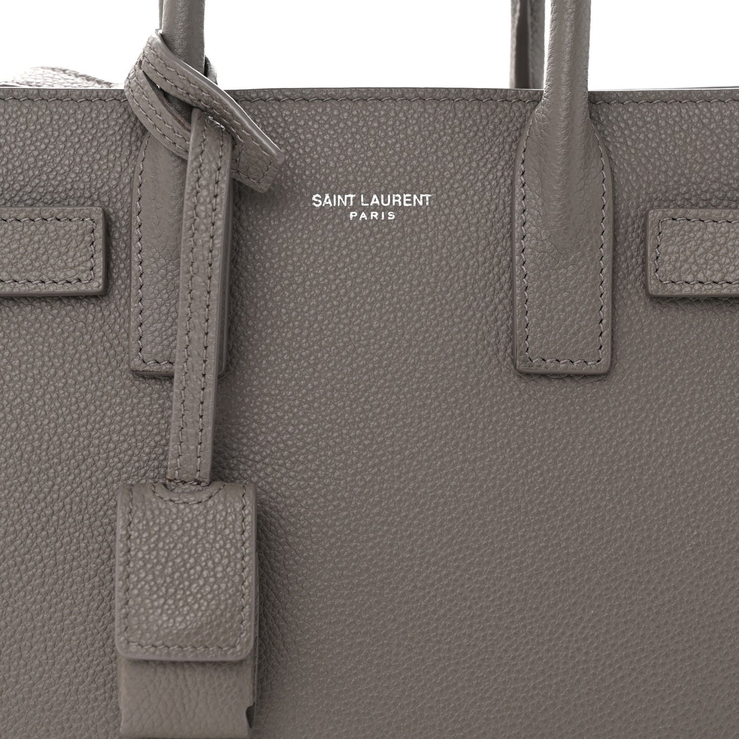 Grained Calfskin Nano Sac De Jour Fog