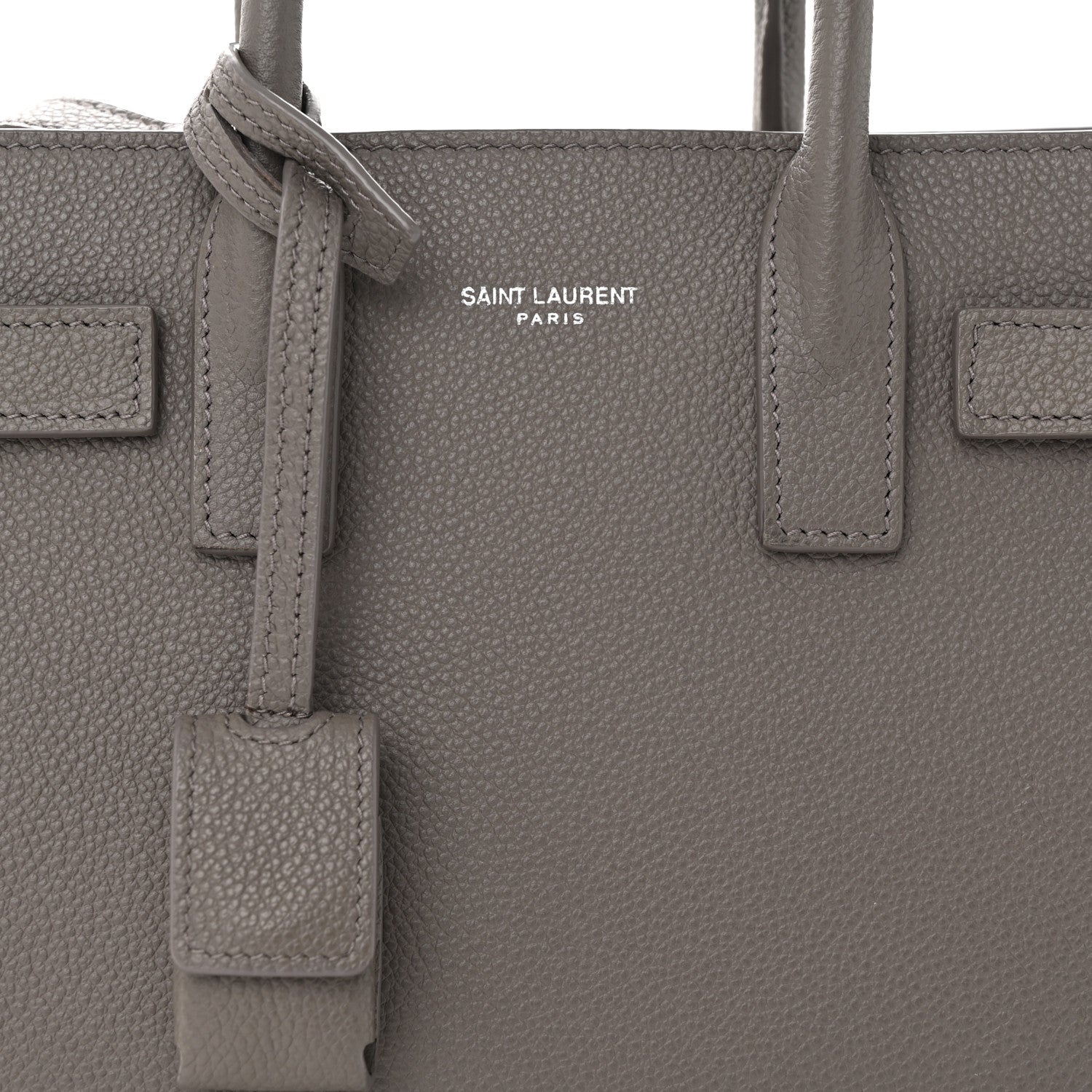 Saint Laurent Grained Calfskin Nano Sac De Jour Fog 8 of 12