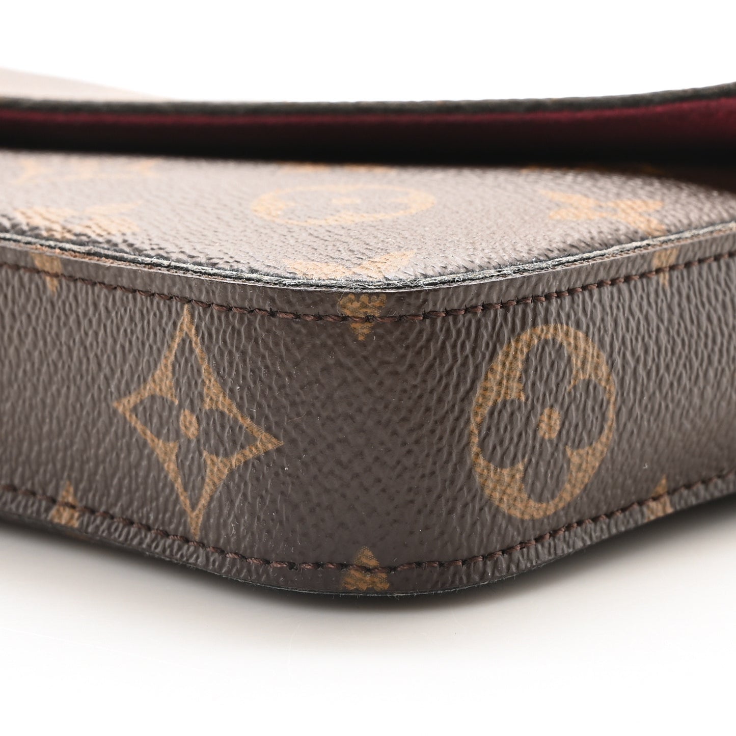 Monogram Pochette Felicie Chain Wallet Fuchsia
