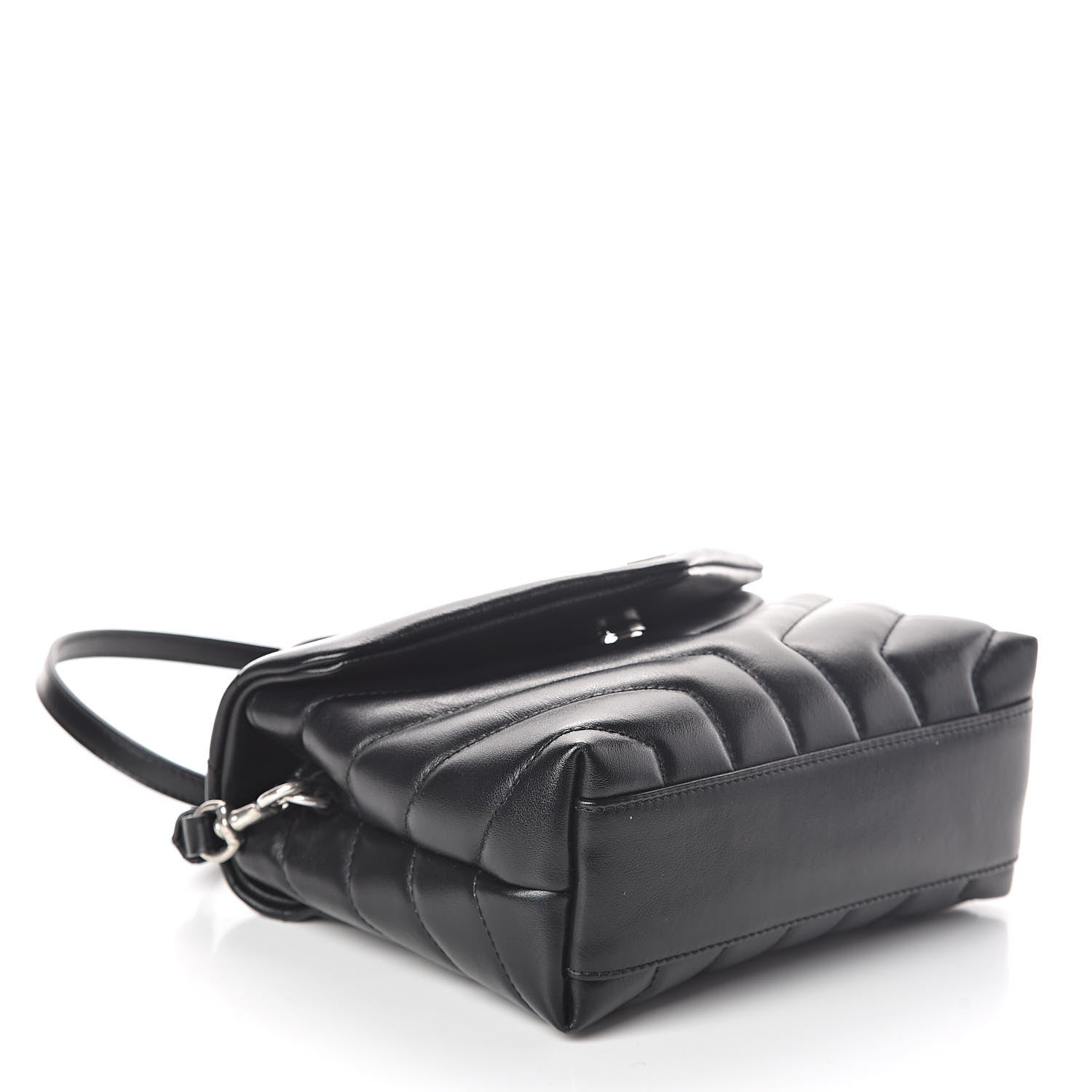 Saint Laurent Calfskin Y Quilted Monogram Toy Loulou Crossbody Bag Black 4 of 9
