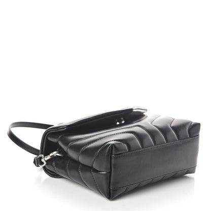 Saint Laurent Calfskin Y Quilted Monogram Toy Loulou Crossbody Bag Black 4 of 9