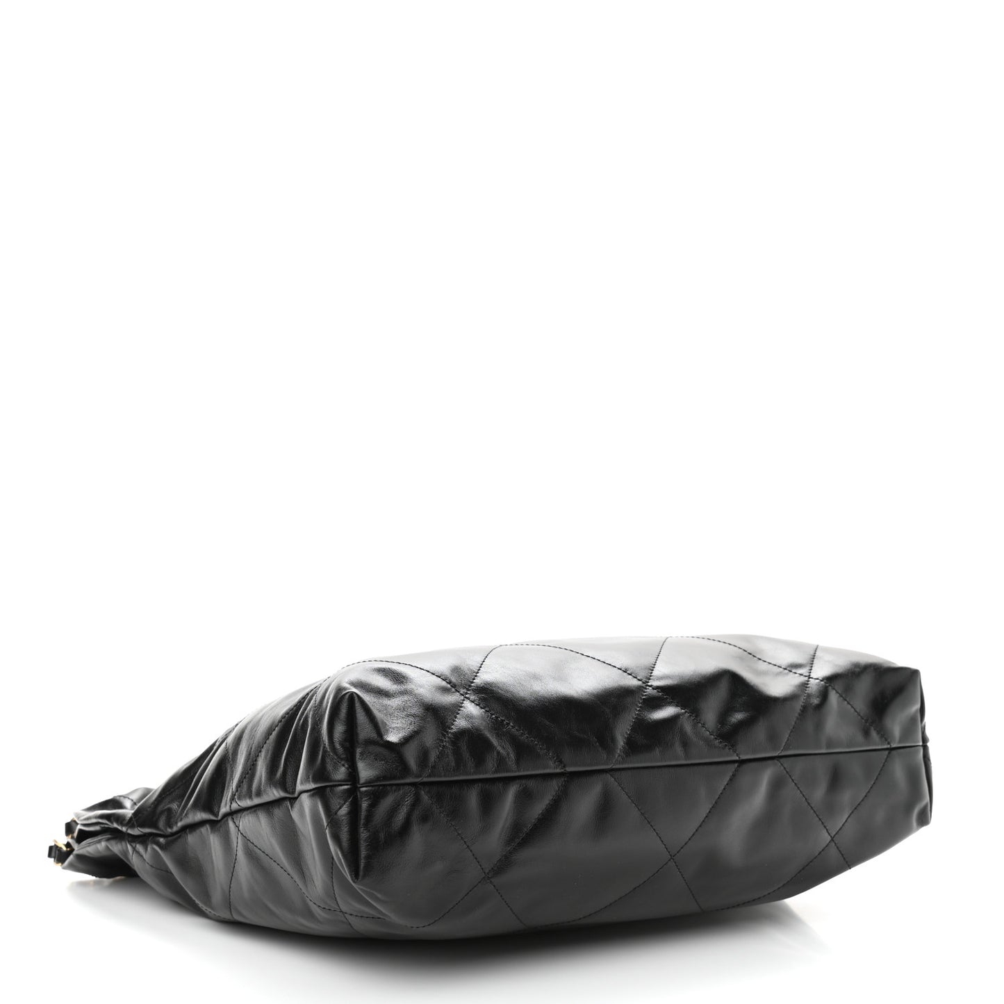 Shiny Calfskin Quilted Chanel 22 Black