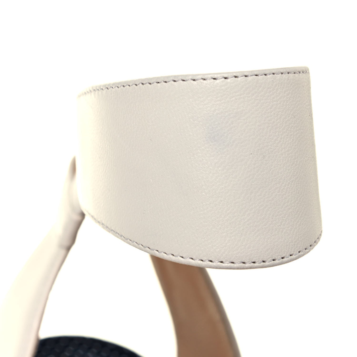 Christian Louboutin Suede Calfskin Patent Arletissima 100 Sandals 37 Blue White Yellow 8 of 10