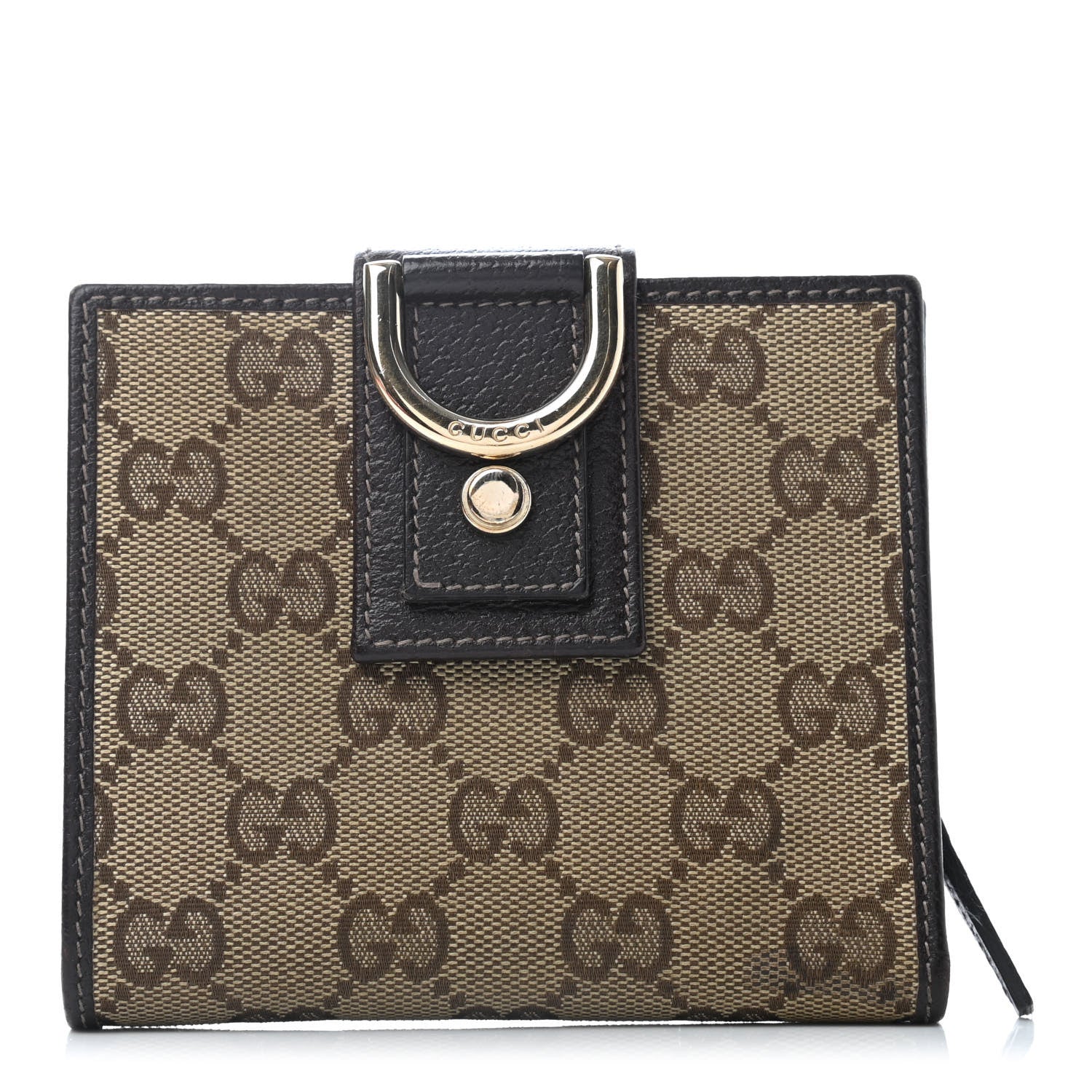 Gucci Monogram Abbey Compact Wallet Dark Brown 1 of 8