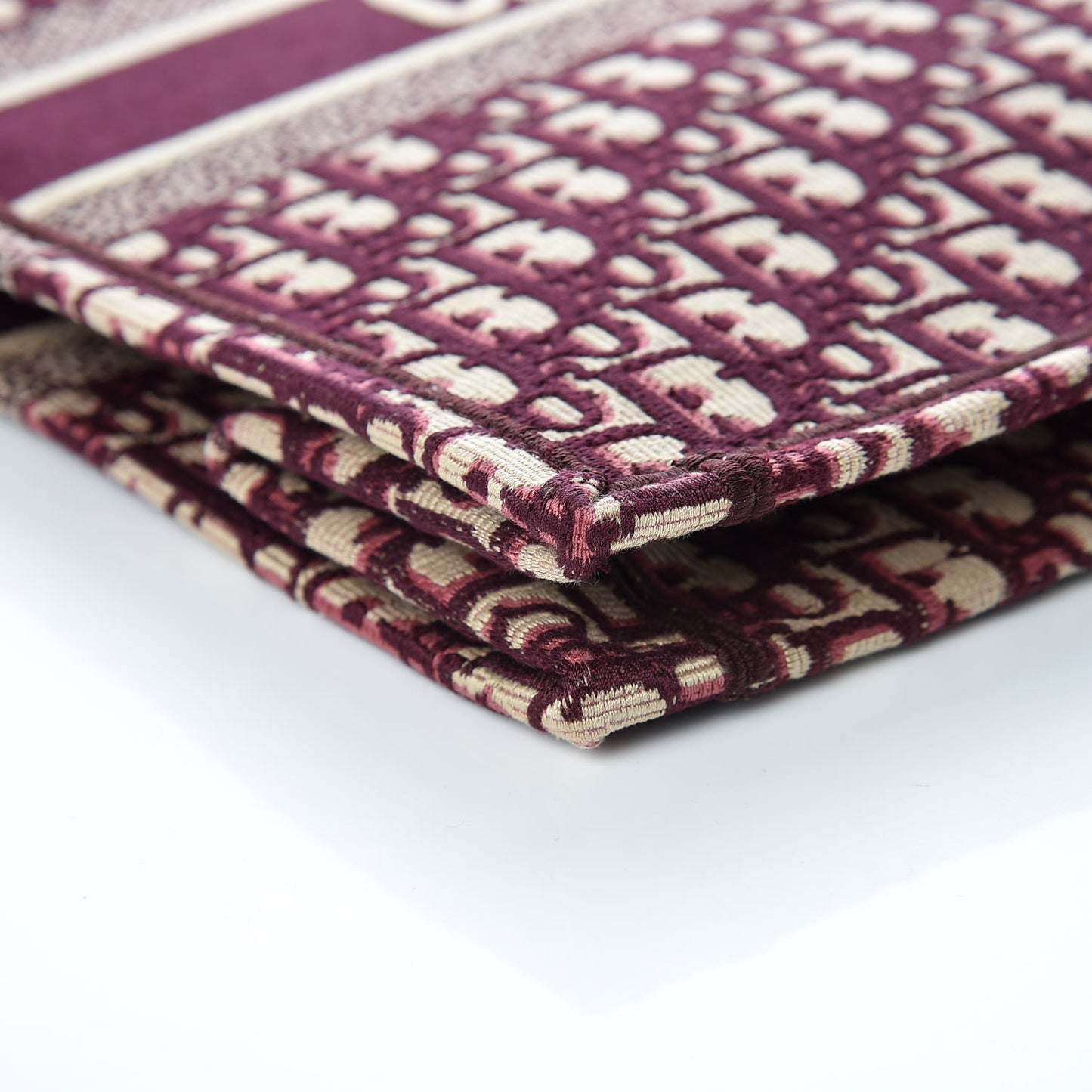 Oblique Large Book Tote Burgundy Multicolor