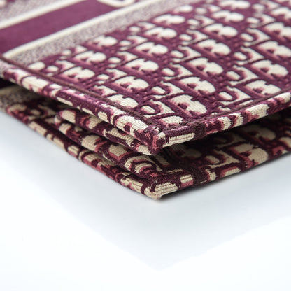 Christian Dior Oblique Large Book Tote Burgundy Multicolor 8 of 9
