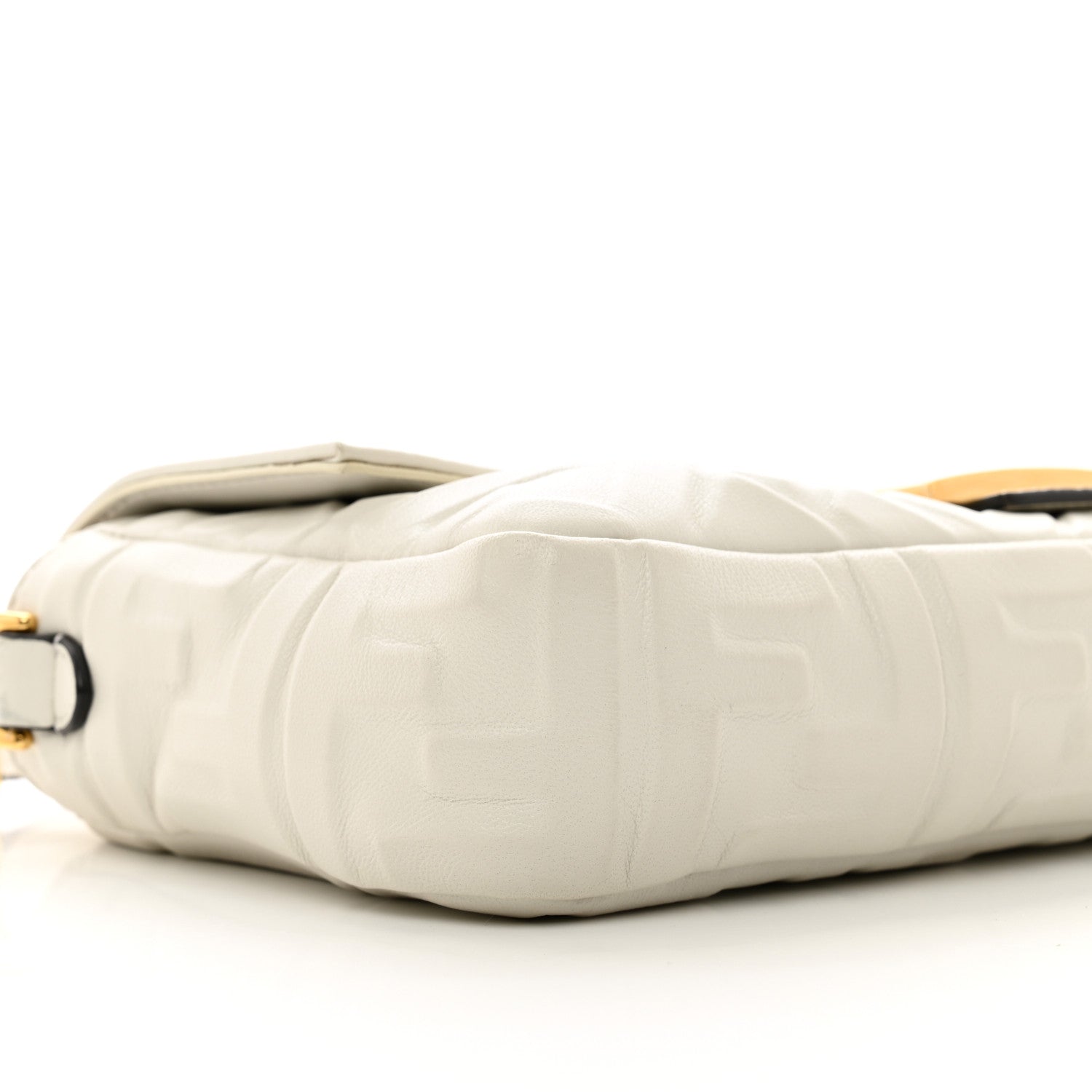 Fendi Nappa FF 1974 Embossed Baguette White 8 of 13