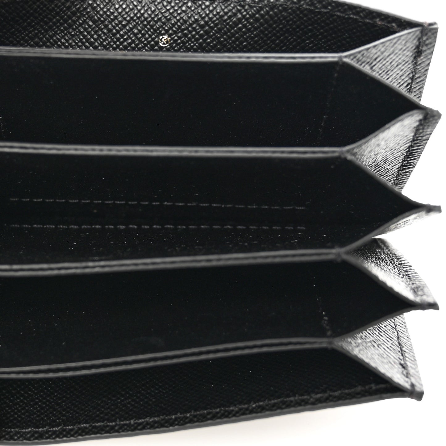 Monogram Gusset Card Holder Black