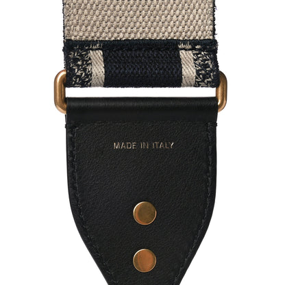 Christian Dior Canvas Embroidered Shoulder Strap Blue 10 of 12