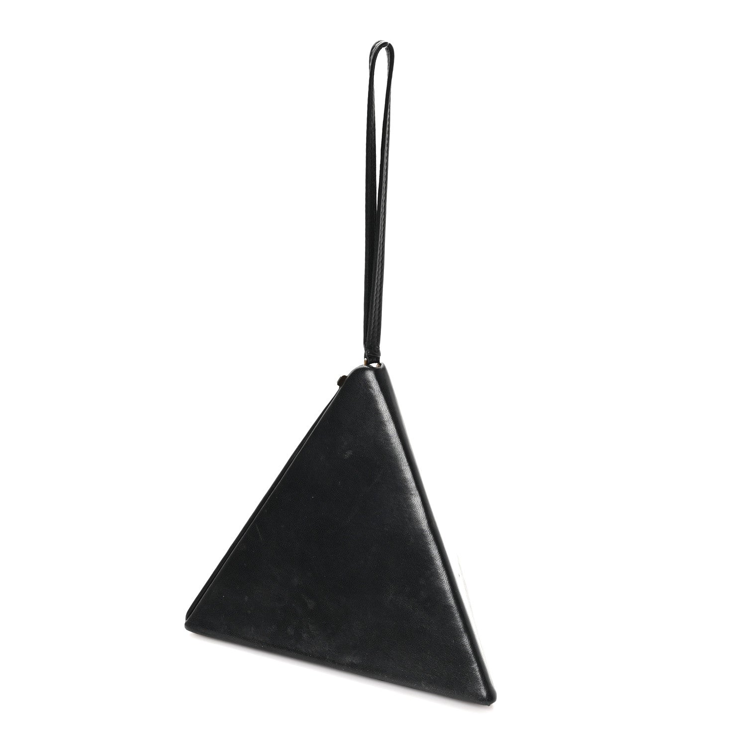 Saint Laurent Lambskin Pyramid Clutch Black 2 of 9