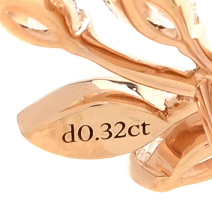 18K Rose Gold Diamond Small Victoria Vine Earrings