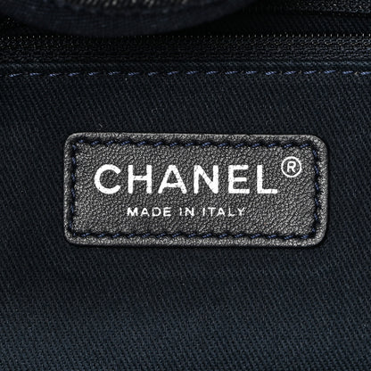 Chanel Denim Medium Deauville Tote Dark Blue 6 of 10