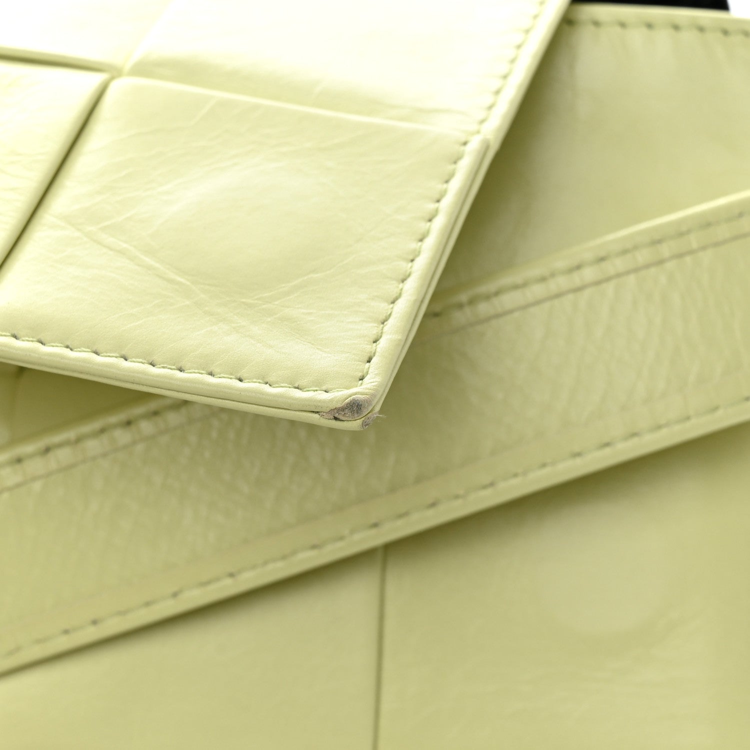 Bottega Veneta Paper Calfskin Intrecciato Cassette Belt Bag Lemon Washed 10 of 13