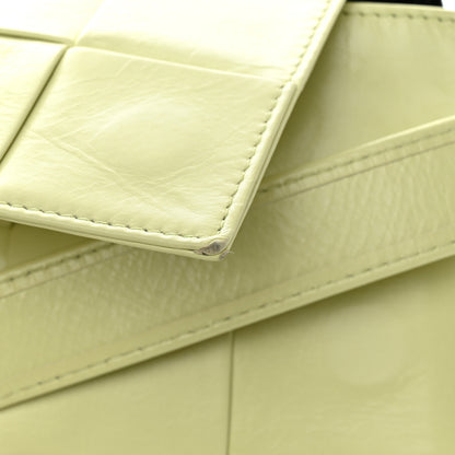 Bottega Veneta Paper Calfskin Intrecciato Cassette Belt Bag Lemon Washed 10 of 13