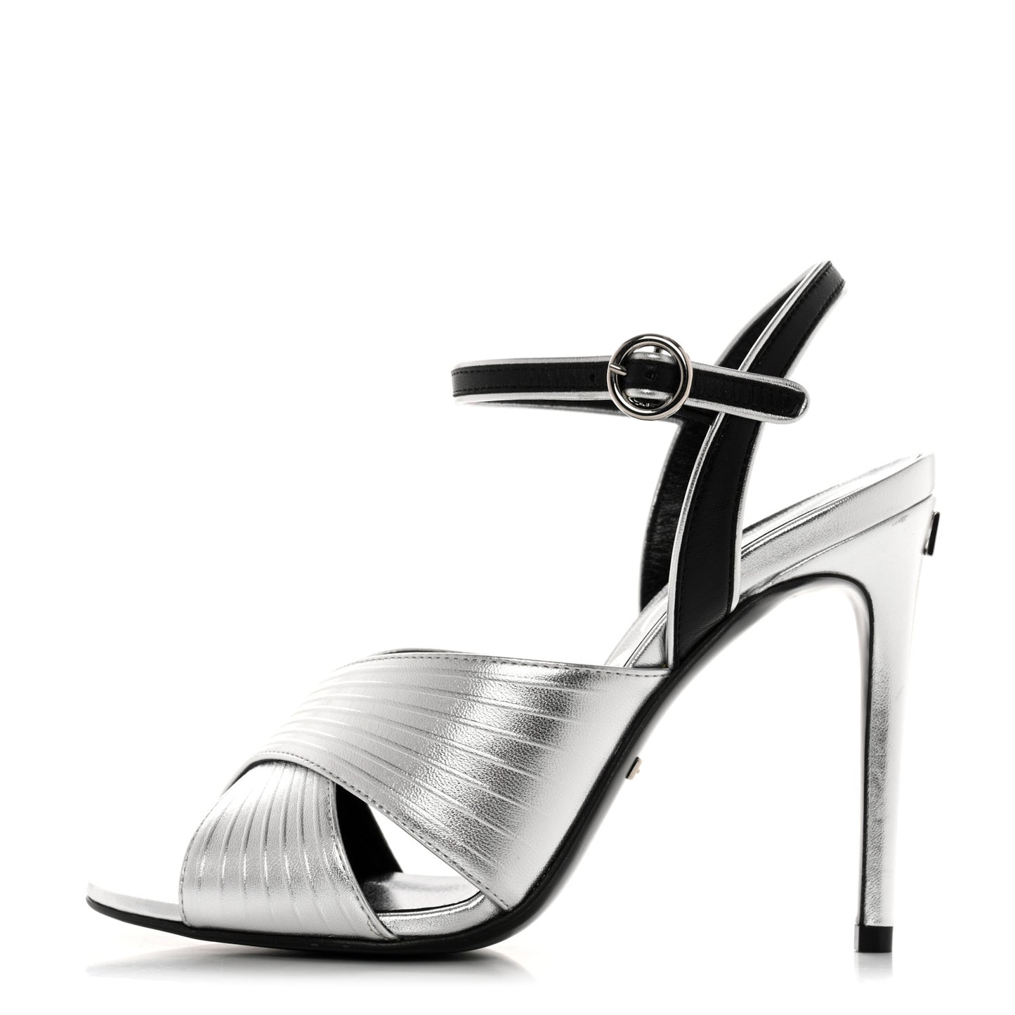 Malaga Kid Webby Crossover High Heel Sandals 37 Silver