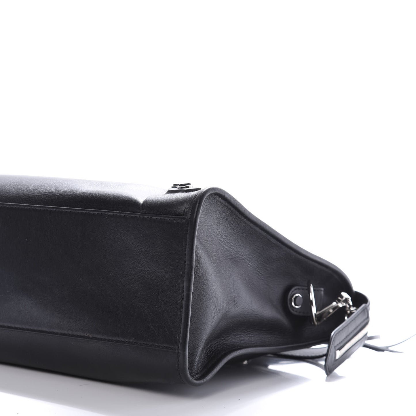 Margaux Calfskin Classic Silver Ring Hardware City Black