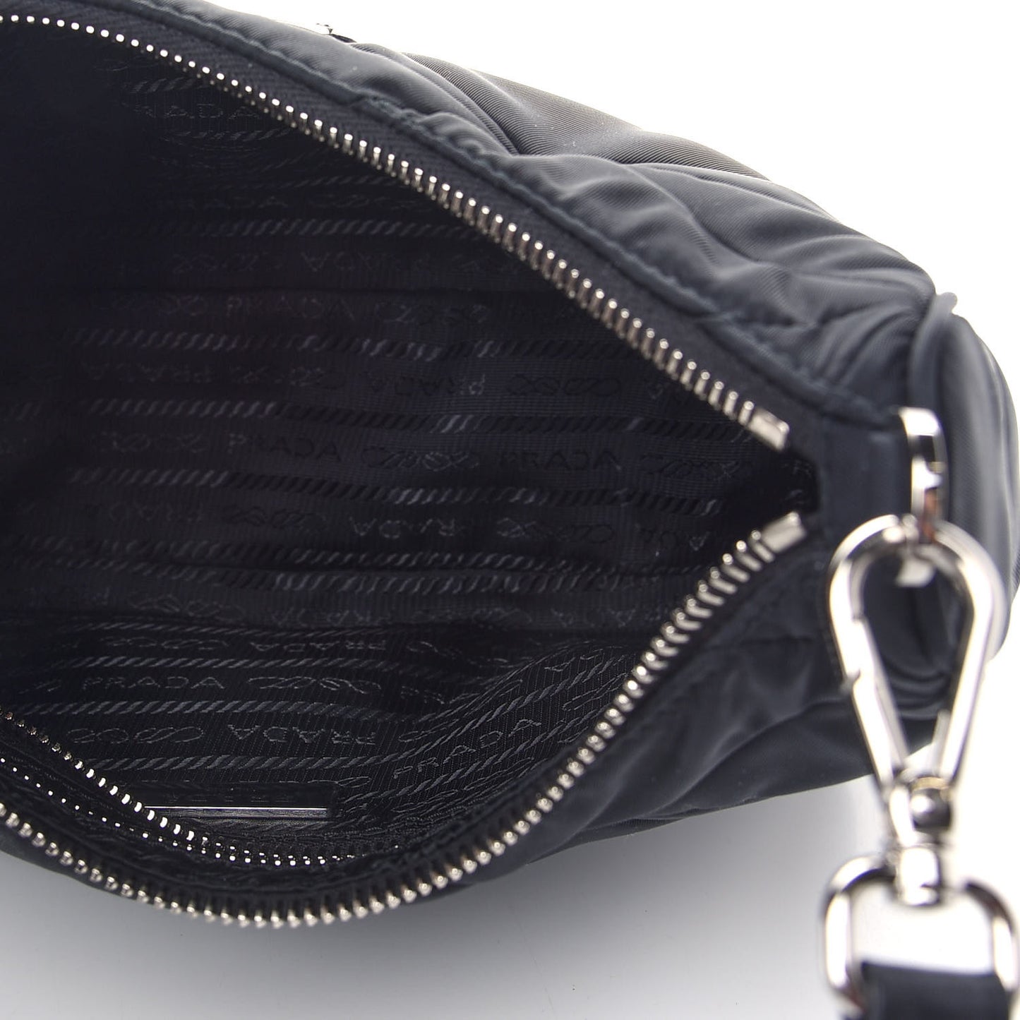 Re-Nylon Triangle Padded Patchwork Shoulder Bag Black