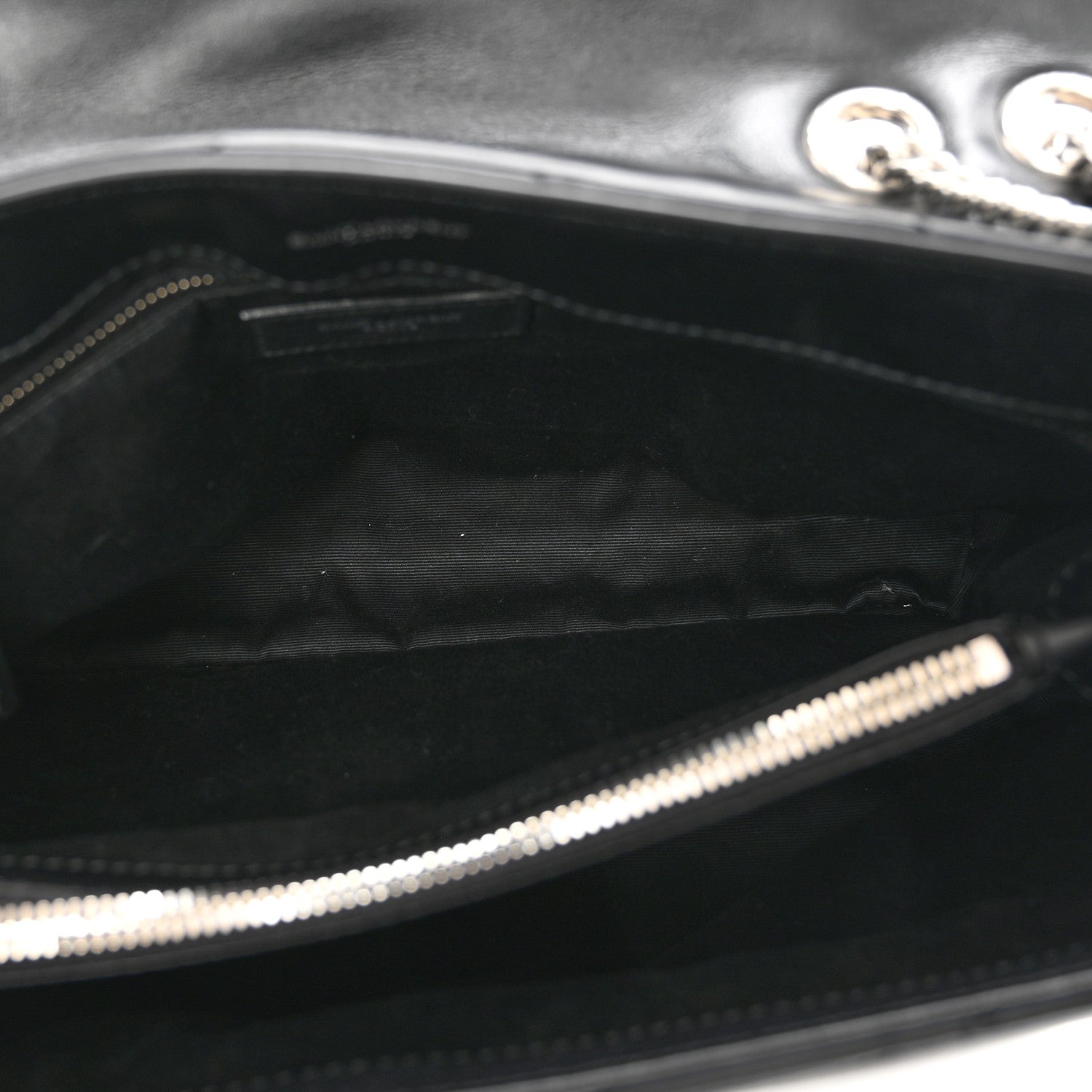 Saint Laurent Calfskin Y Quilted Monogram Medium Loulou Chain Satchel Black 7 of 11