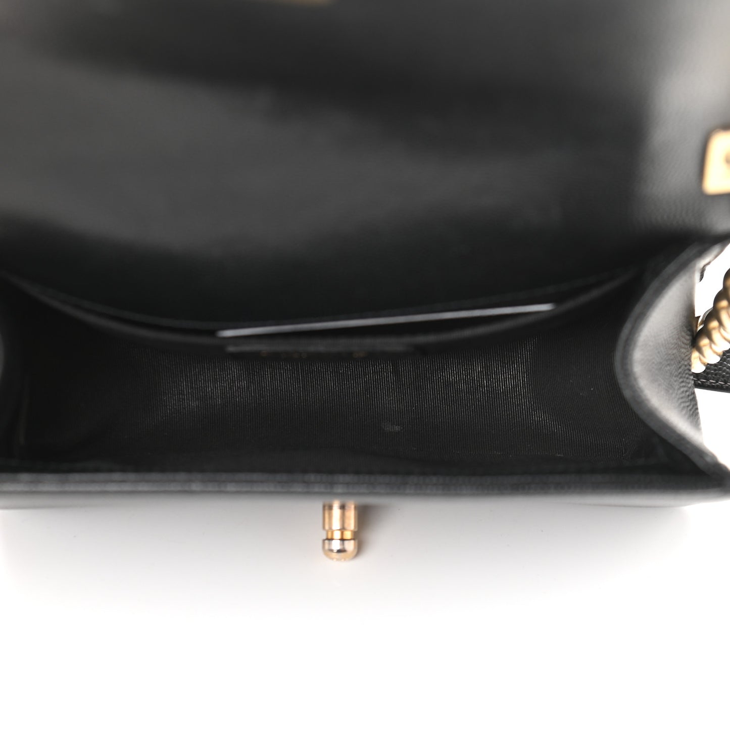 Caviar Quilted Small Boy Flap Black