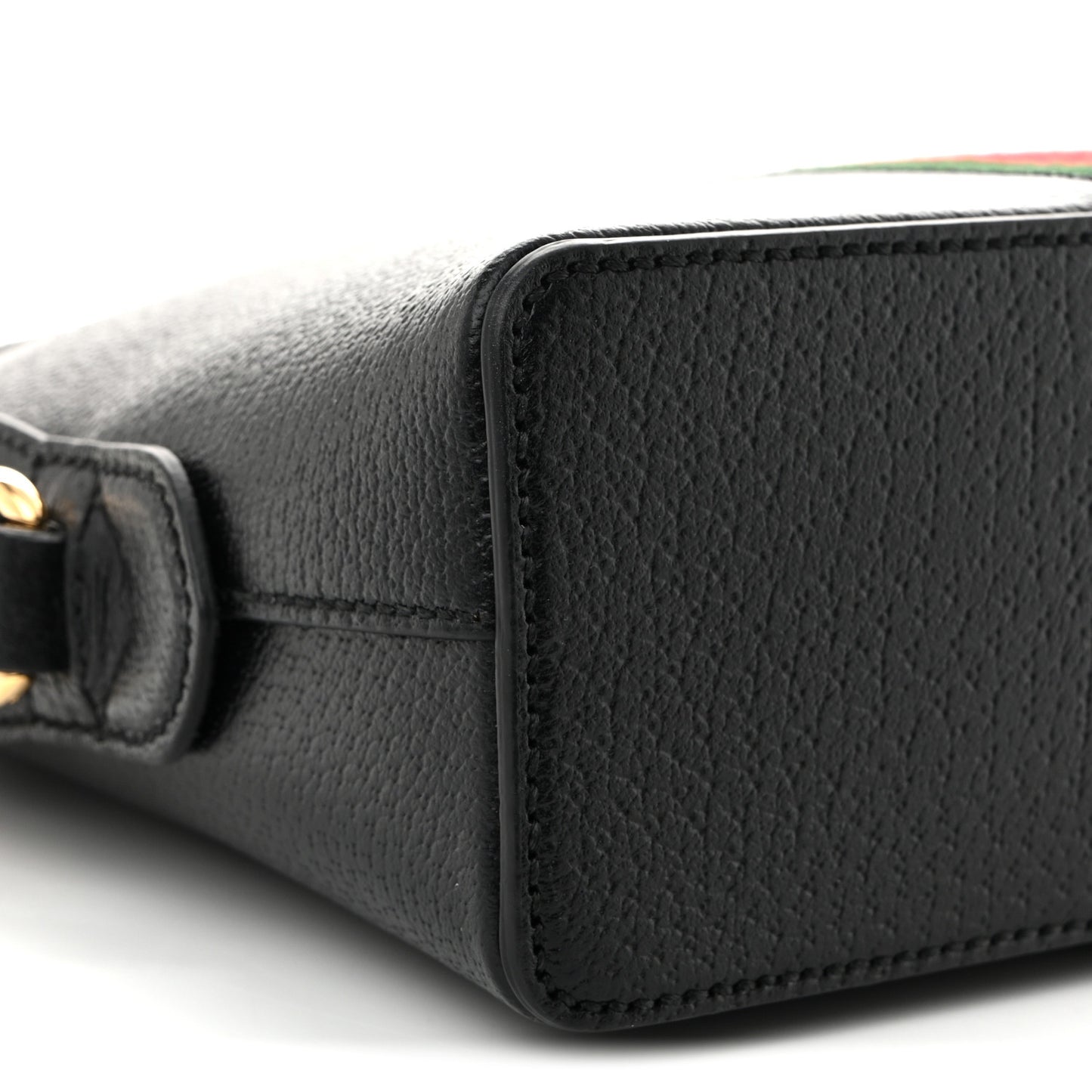 Calfskin GG Web Small Ophidia Dome Shoulder Bag Black