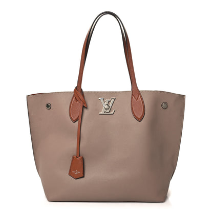 Louis Vuitton Calfskin Lockme Go Tote Vison 1 of 9
