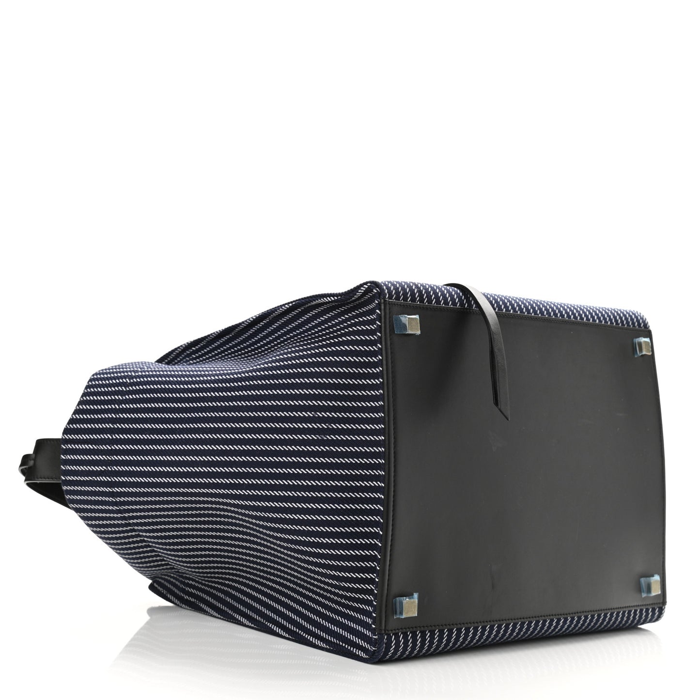 Cotton Canvas Striped Medium Phantom Luggage Navy White
