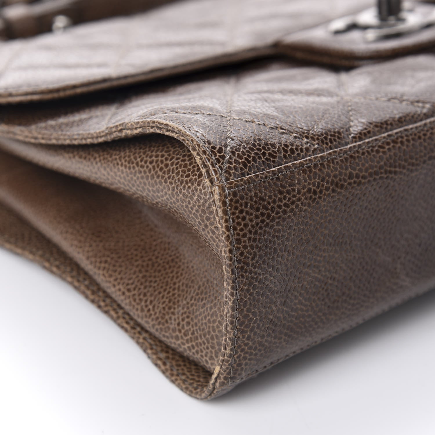 Chanel Crumpled Grained Calfskin Medium CC Crave Flap Brown 6 of 10