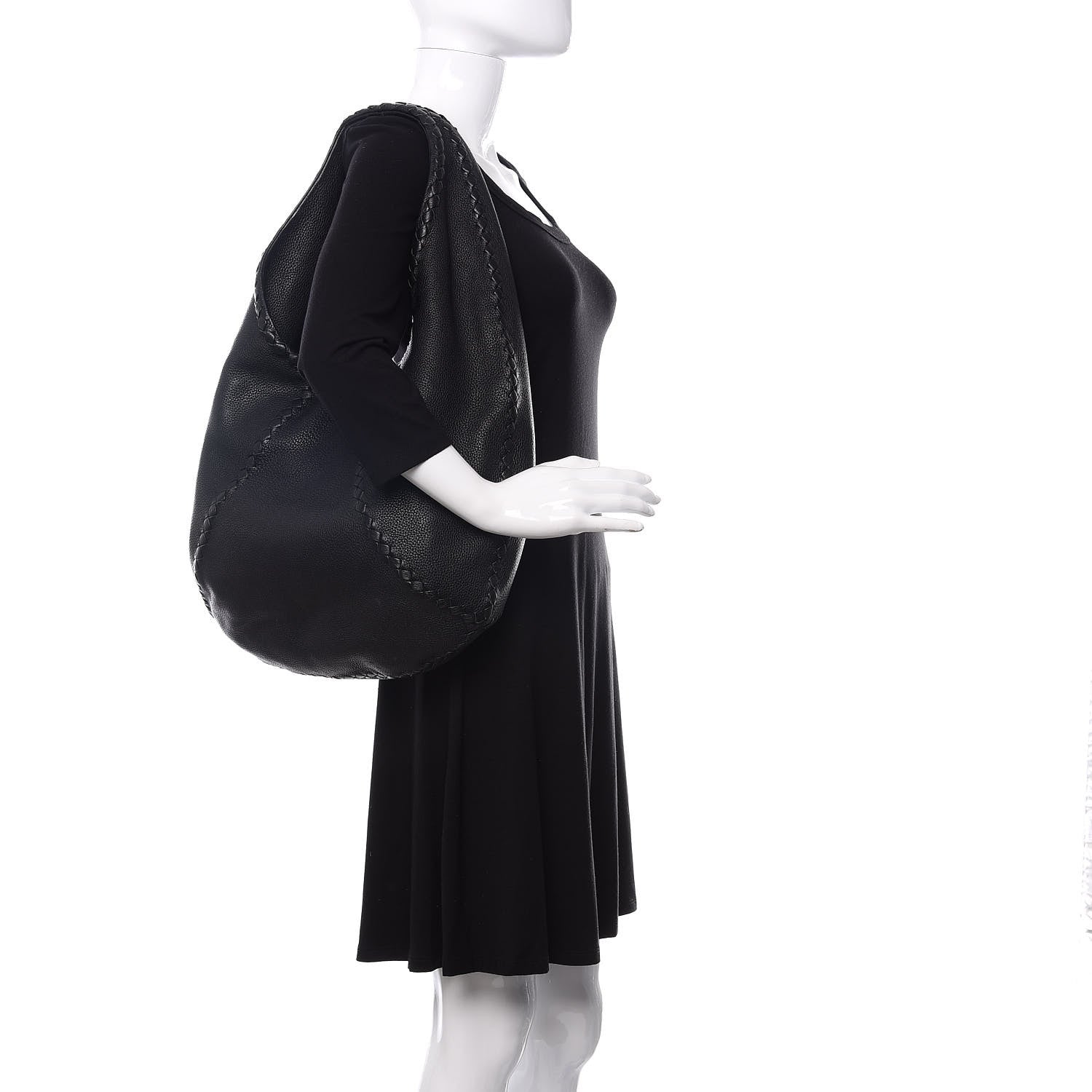 Bottega Veneta Cervo Deerskin Large Hobo Black 2 of 9